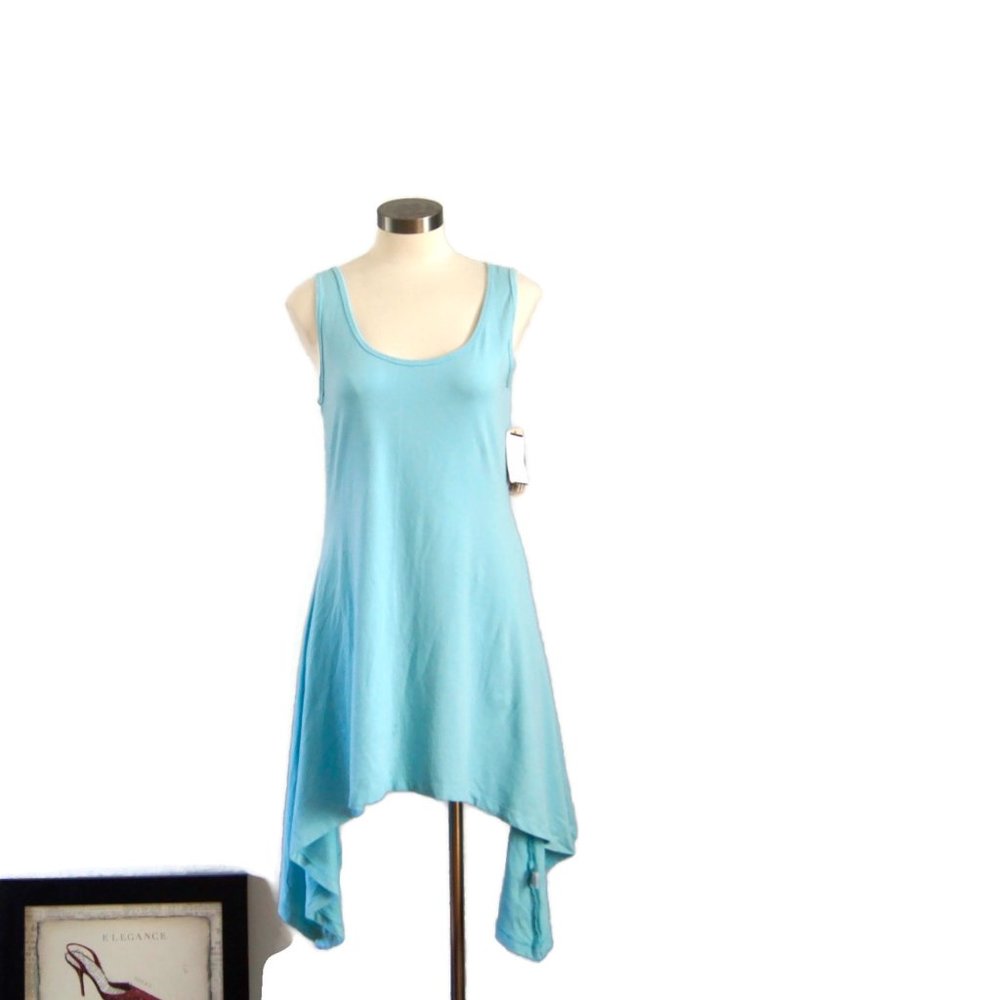 Women's Spirit Resort Bluebell High Low Long Tank Top Size S Made in The USA
